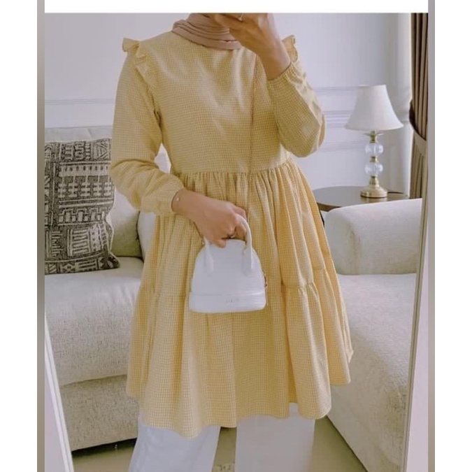 Tunik gingham butik chlaris