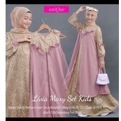 livia set gamis outer anak perempuan tanggung teen new april
