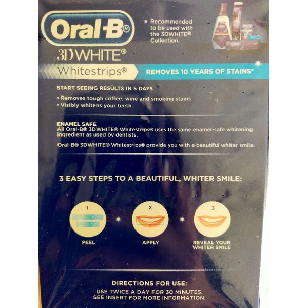 Oral B 3D white strips, Oral B whitestrip Luxe Sensitive, pemutih gigi HARGA 1 PIECES