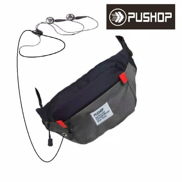 Tas Pria Tas Wanita Tas Selempang Waistbag Merk Pushop Original