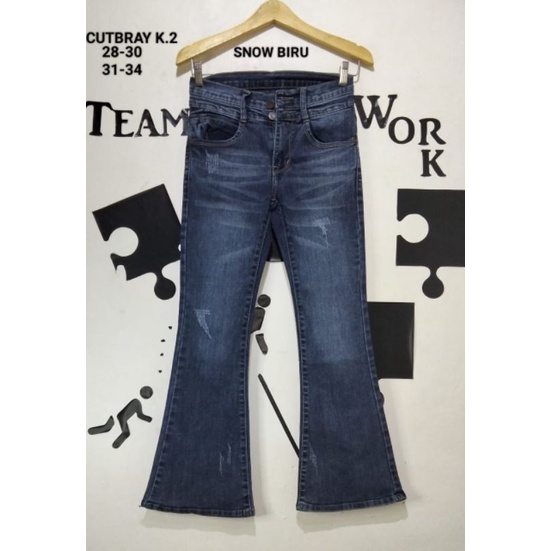 NEW CELANA JEANS CUTBRAY WANITA MERK GET IT DAN EVODOM Sz 27-34