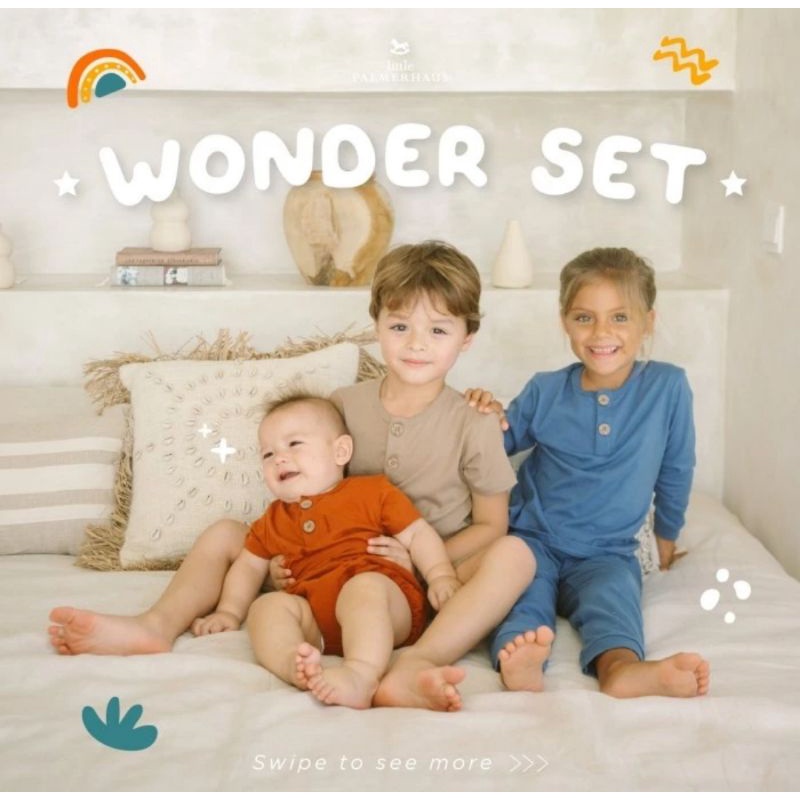 Little Palmerhaus Kids Wonderset Short - Setelan Lengan Pendek Celana Pendek Anak