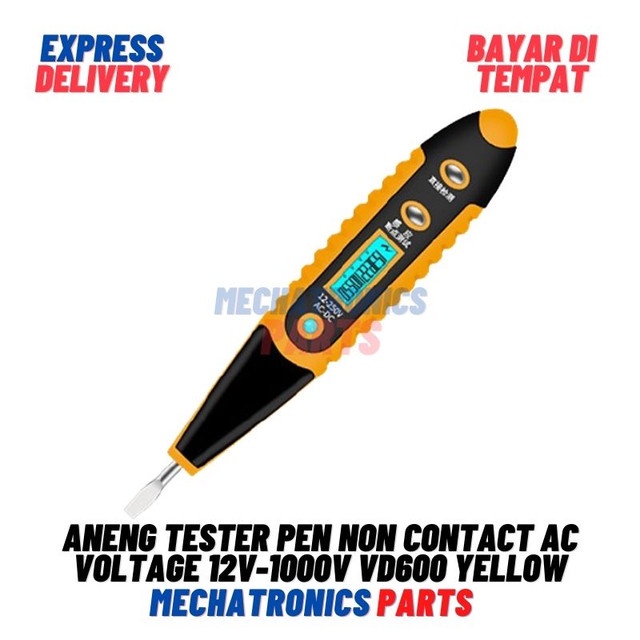 [5668] ANENG Tester Pen Non Contact AC Voltage Alert Detector 12V-1000V VD600 Yellow