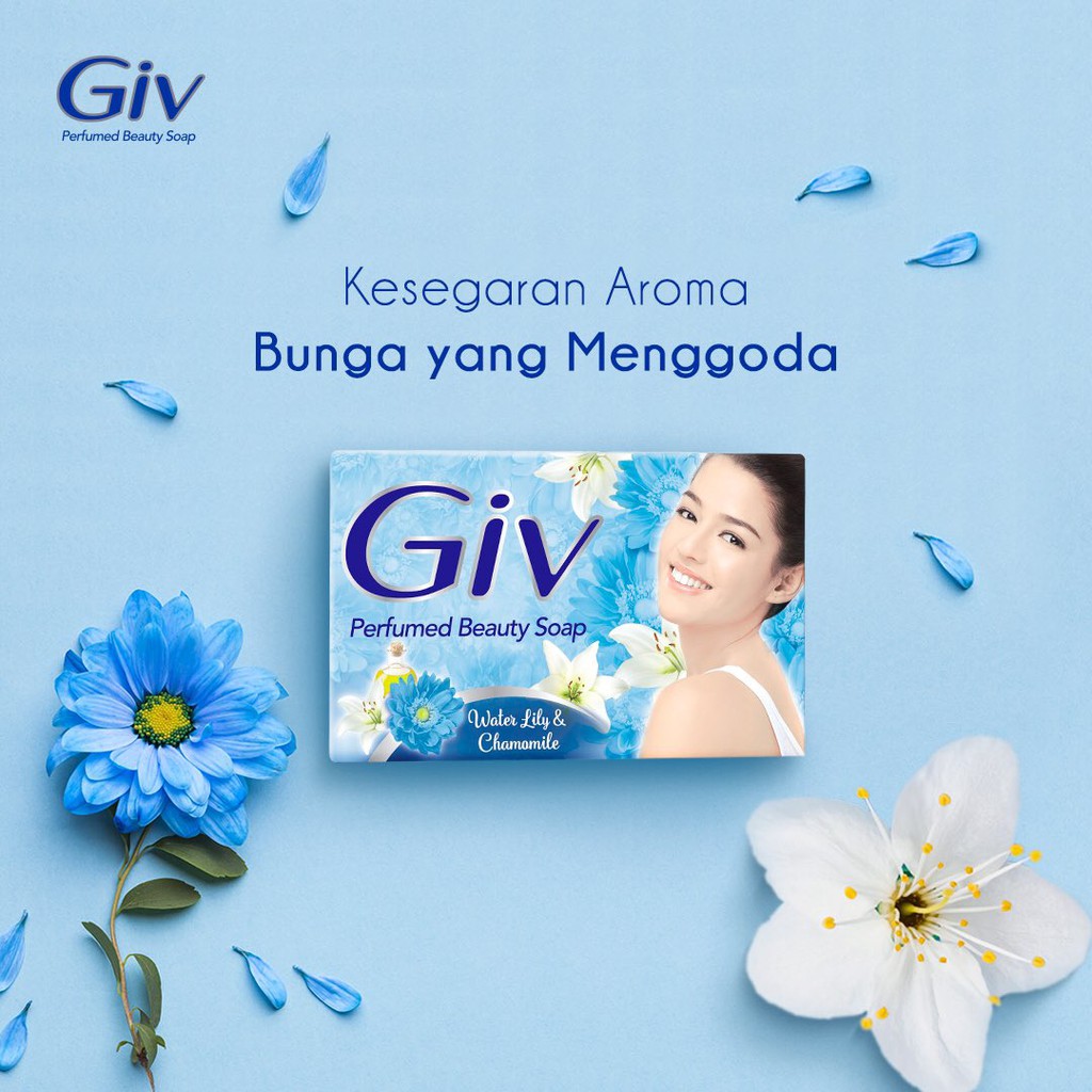 GIV Sabun Batang Parfumed Beuty Biru 76gr (5pcs)