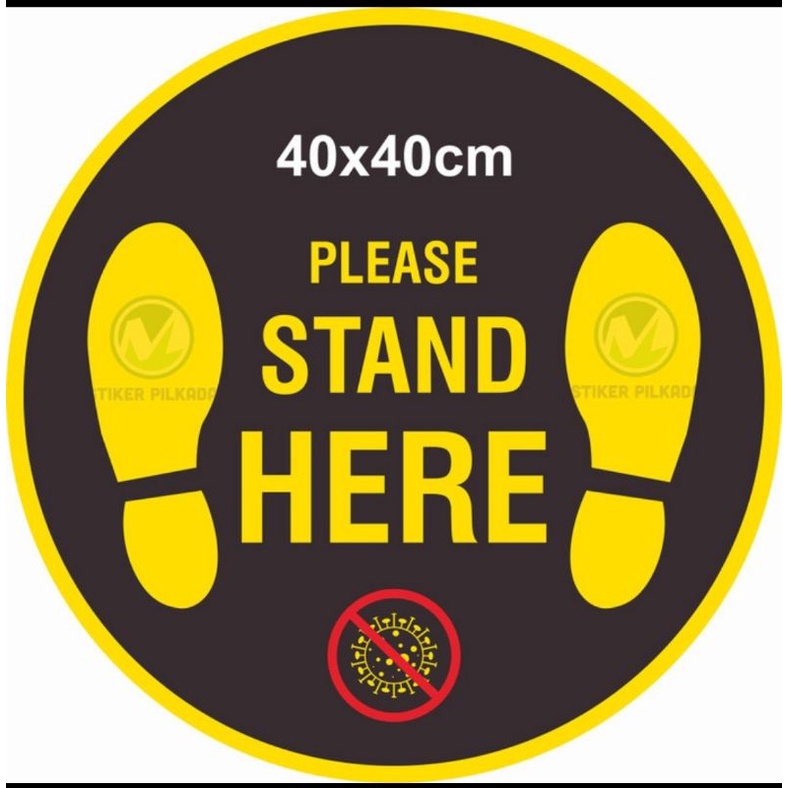 

STIKER MOHON BERDIRI DISINI 40X40CM