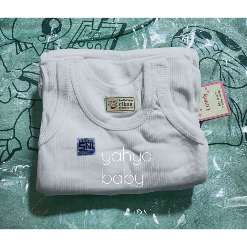 singlet riksa ukuran 14 SNI 1 lusin kaos dalam bayi dan anak