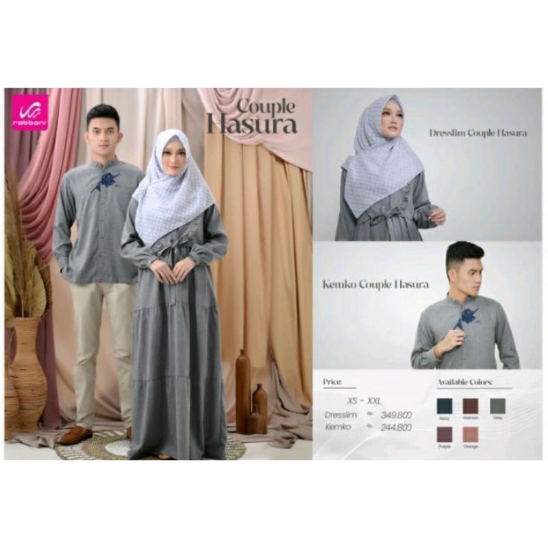 Rabbani Couple Dresslim Kemko Hasura Baju Muslim Sarimbit