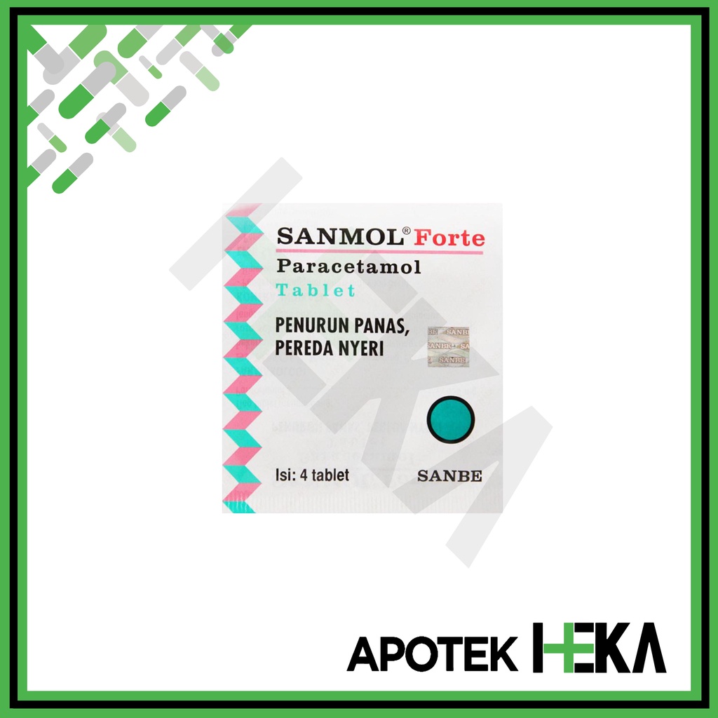 Sanmol Forte Tablet Paracetamol 650 mg Strip isi 4 (SEMARANG)