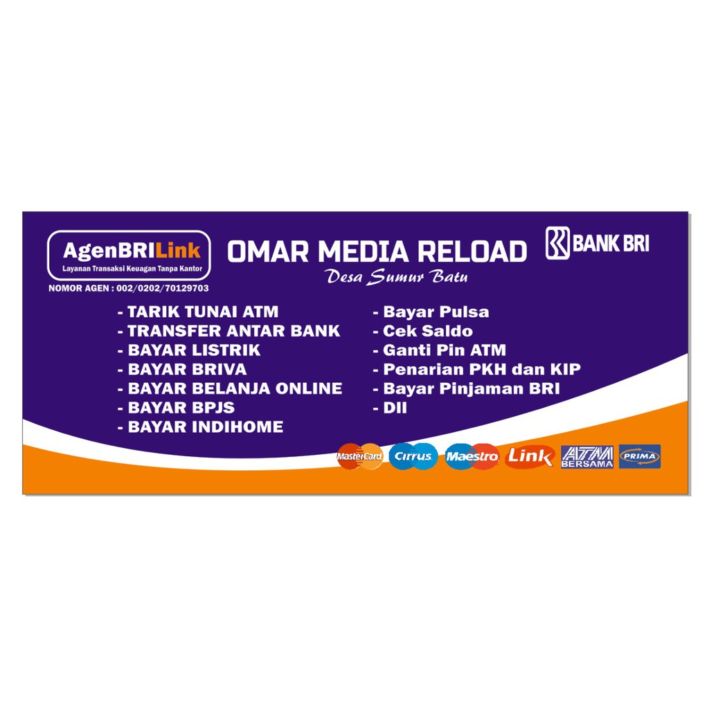 

Stiker Untuk Neon Box BRI Link ukuran 51 cm x 120 cm