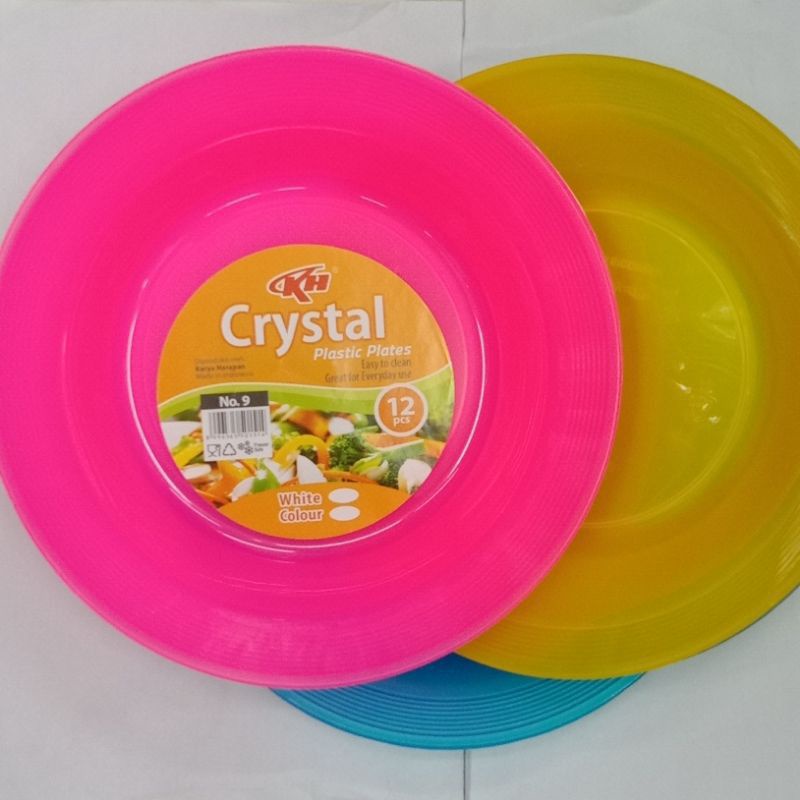 Piring Plastik Kristal No.9