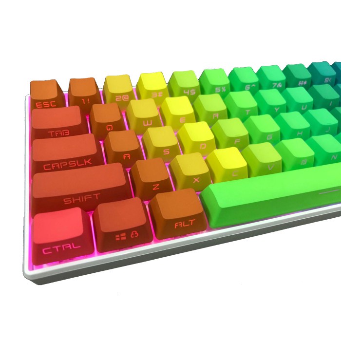 ALCHA KEYCAPS GRADIENT FULL COLOR PBT DOUBLE SHOT SIDE LETTERS