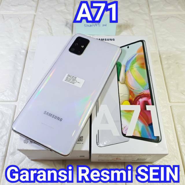 Jual HP Samsung Galaxy A71 Resmi SEIN Dual Sim 2nd Fullset Second Bekas