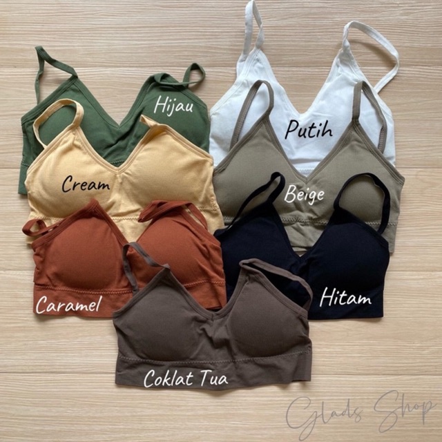 C132 • Bra rajut Import tanpa kawat • Inner Seamless Dalaman Wanita