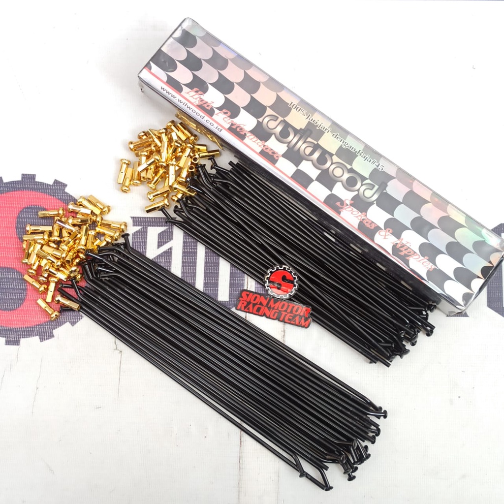 SPOKES NIPPLES / JARI JARI / RUJI KAWASAKI KLX150 / KLX 150 / DTRACKER VELG 16-19 HITAM