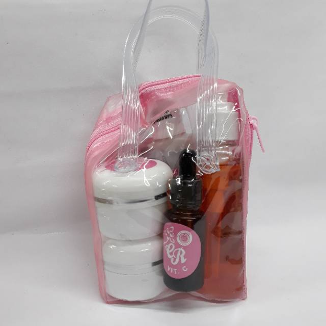 PAKET CREAM CR TAS PINK ORI CREAM WAJAH PAKET 5IN1