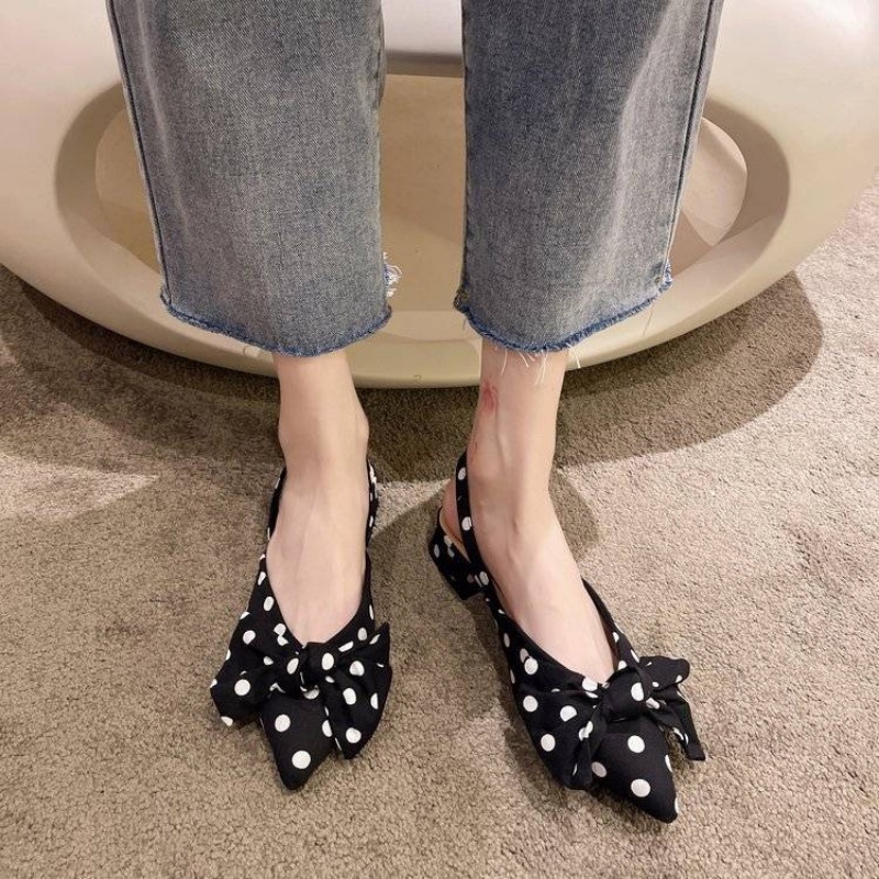 RYX - Sweet Bow Sepatu Heels Slip On Wanita Fashion Casual / Jalan Jalan - Ori Import