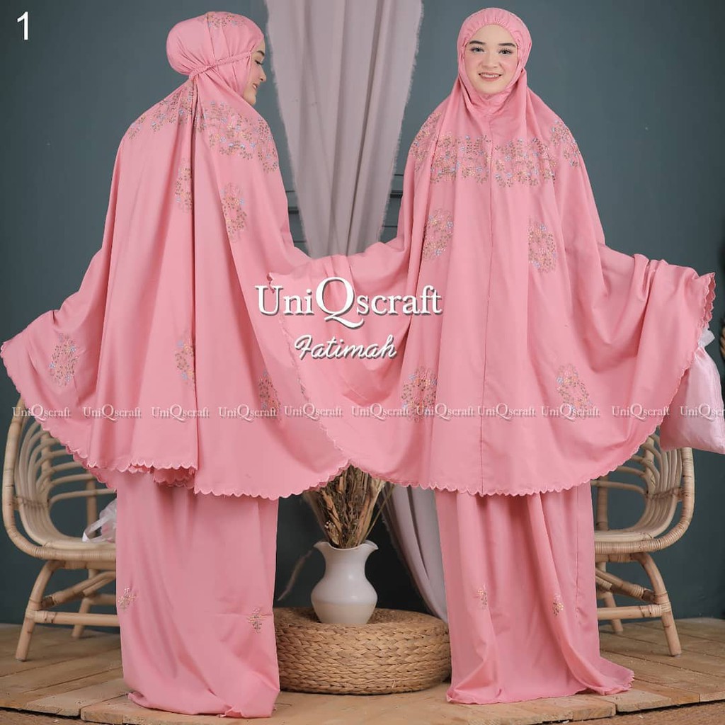 Mukena Katun Bordir Sakura Premium/Harga Grosir/Best Seller/Bisa COD