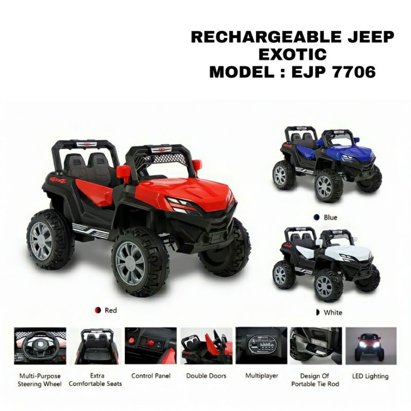 Mainan Anak Mobilan Aki Exotic Jeep EJP 7706