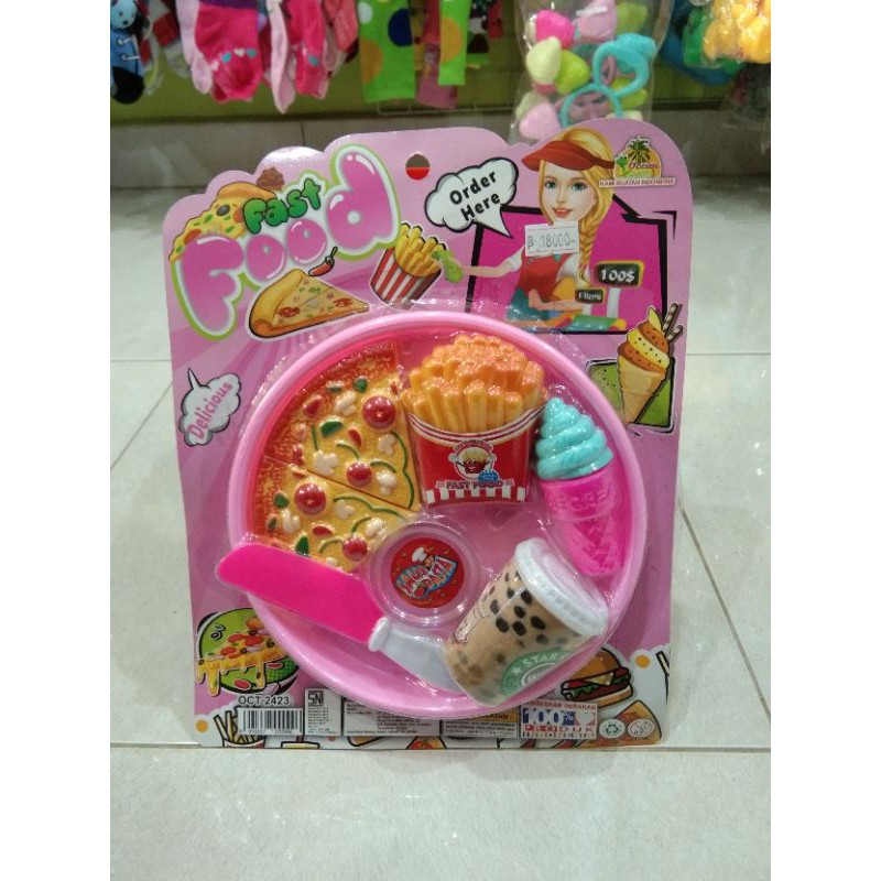 mainan fast food pizza