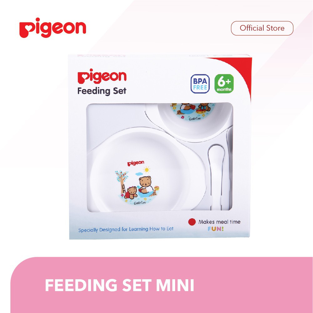 Pigeon Feeding Set mini - Tempat Makan Bayi MPASI Piring Mangkok