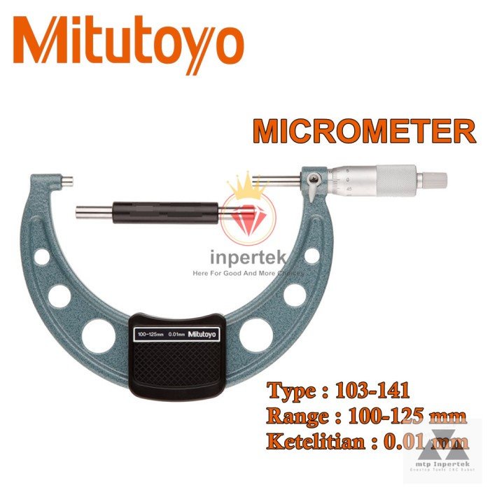 Micrometer MITUTOYO 103-141 Micrometer 100-125 MicroMeter Mitutoyo ORI mtpmtp