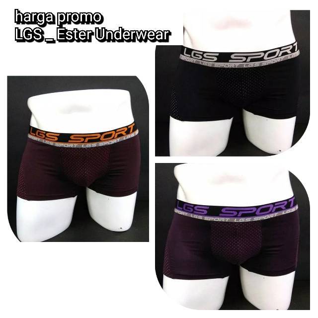 Celana Boxer Pria LGS 648 ISI 3Pcs|Celana Boxer LGS SPORT