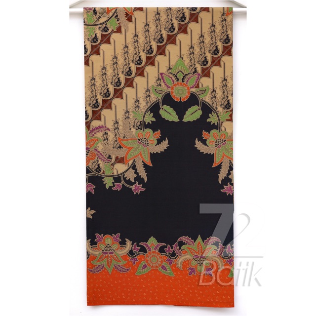 KAIN BATIK PREMIUM Bahan Katun Motif Parang Hijau Oranye Orange Oren Hitem Krem Cream 727766 Cap 72 Jarik Jarit Samping Kebat Panjang Batik Katun Modern Premium Bahan Seragam Batik Pernikahan Kantor Keluarga Murah Kamen Jadi Batik Bali Lembaran