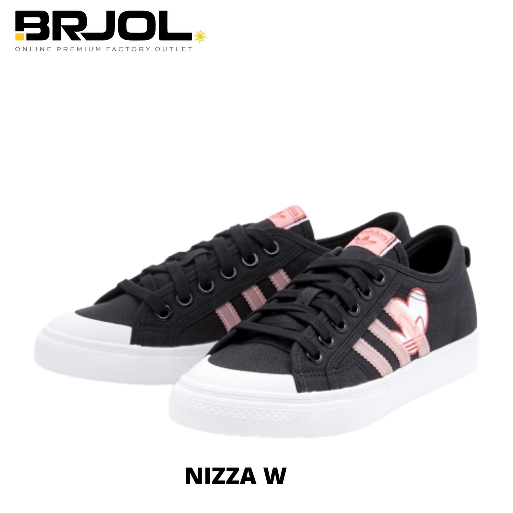 SEPATU SNEAKER KASUAL WANITA ORIGINAL ADIDAS NIZZA WOMEN FX9006 BLACK