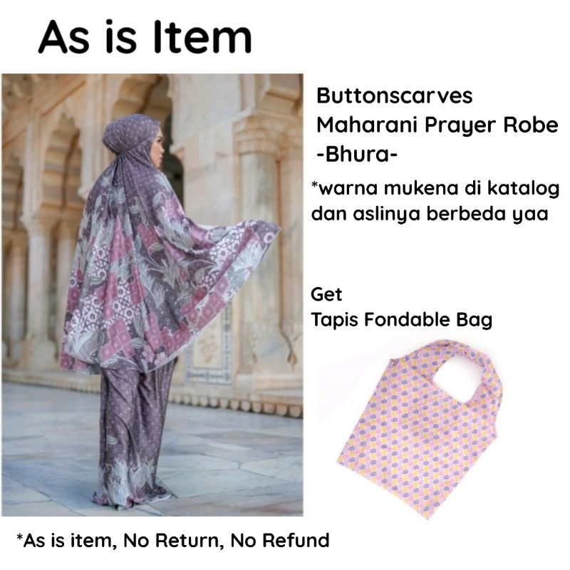 As Is Item Buttonscarves Prayer Robe Mukena Haramain Maharani