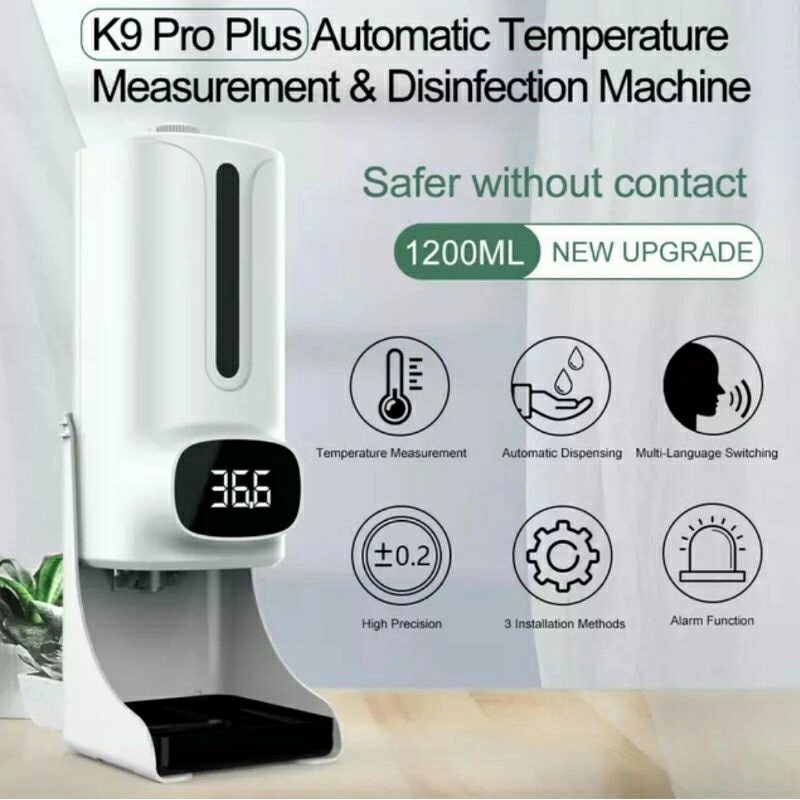 Original THERMOGUN K9 PRO INFRARED TERMOMETER NON CONTACT + HAND SANITIZER - K9 PRO Exp Baru