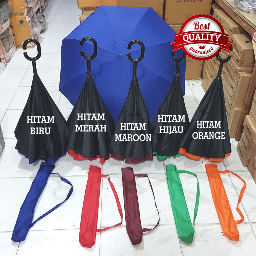 Payung Terbalik + Sarung Kazbrella Reverse Umbrella Gagang C M511