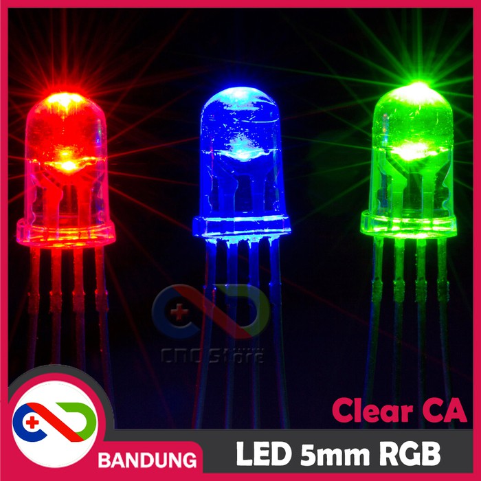 LED RGB RED GREEN BLUE 4P 4 PIN CLEAR 5MM COMMON ANODE