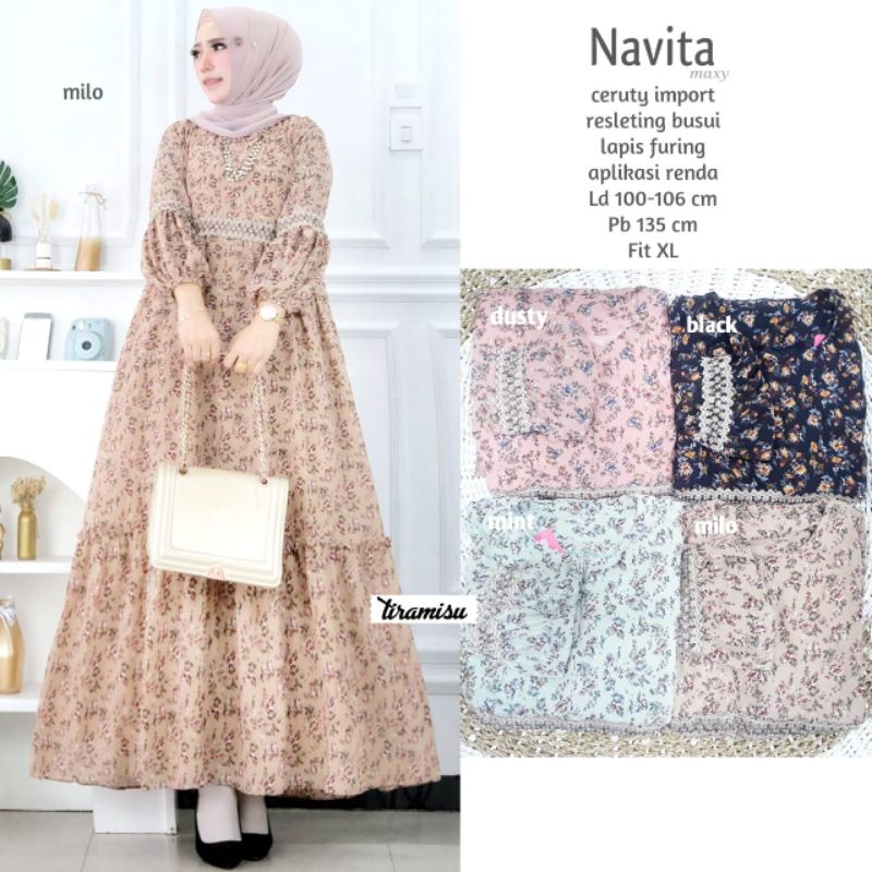 orlean maxi dress muslim gamis ceruty full furing gamis terbaru kekinian gamis kombinasi ori amelia tiramisu gamis rayon premium gamis jumbo ld 110 xl xxl gamis murah gamis motif bunga-5