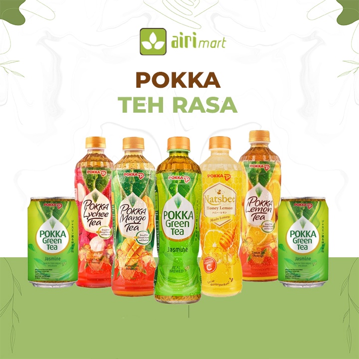 

Minuman Pokka Tea 450 ml / Pokka can green Tea