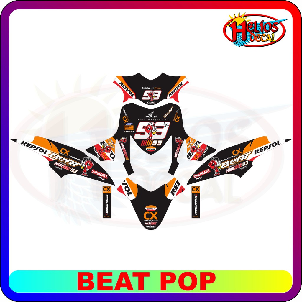 STICKER DECAL MOTOR HONDA BEAT POP