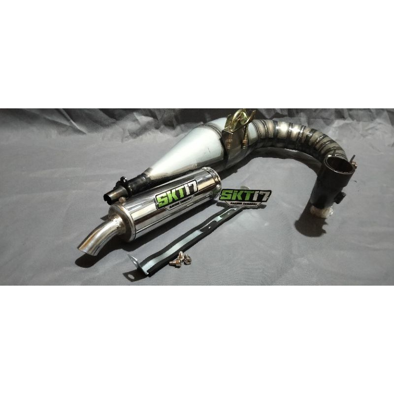 KNALPOT VESPA RACING BUANG KIRI GALVANIS