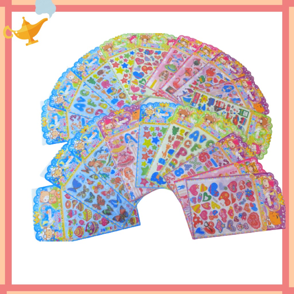 

STICKER TIMBUL 3D MOTIF KARAKTER STIKER LUCU STIKER ABJAD HURUF ANGKA ANIMAL HEWAN IKAN FISH PRINCESS LOVE - BIG WSEAL