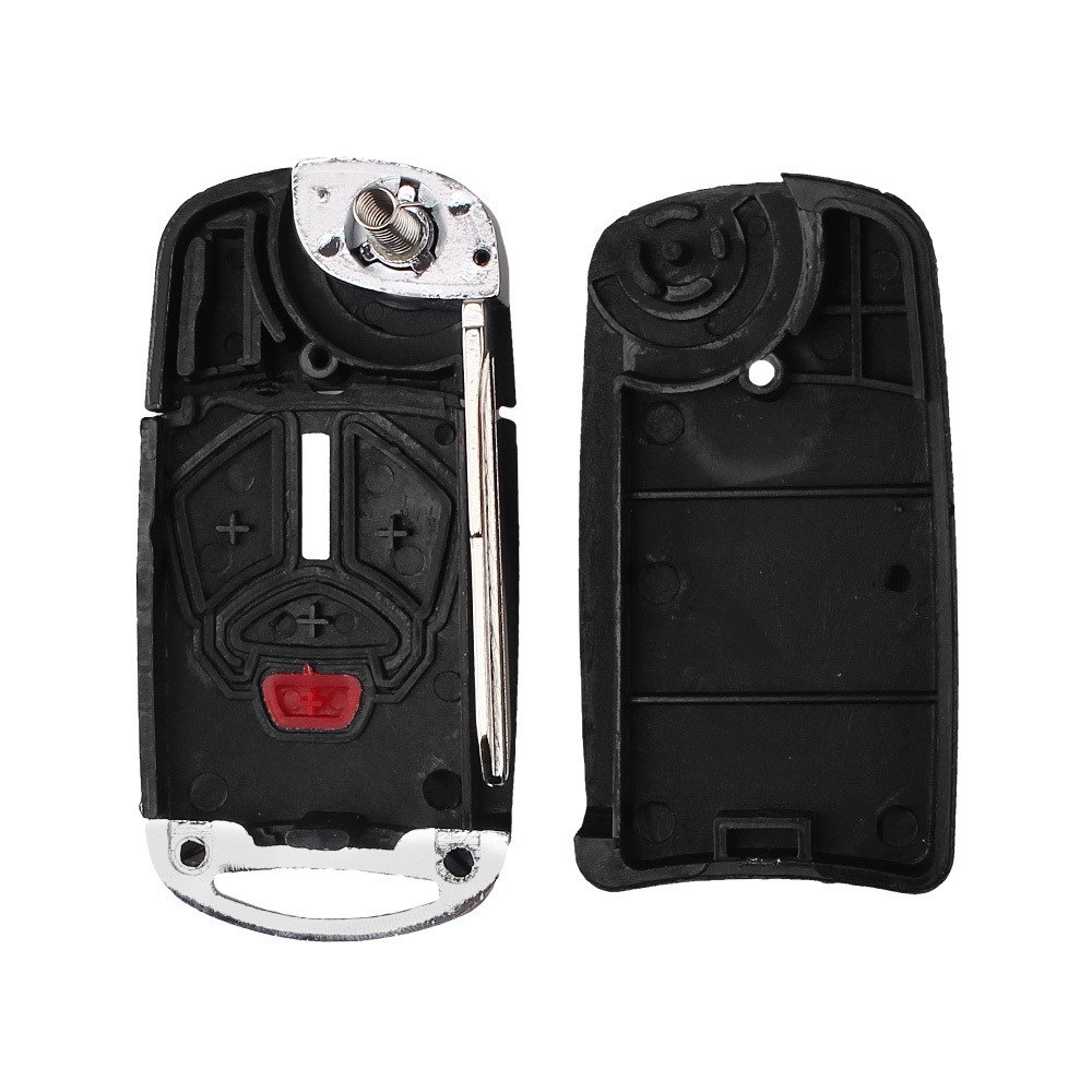 Rumah / Casing Kunci Remote Mobil 3 / 4 Tombol Plastik Warna Hitam Untuk Mitsubishi Outlander Galant Eclipse Lancer