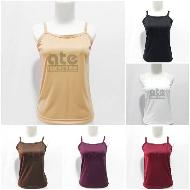 AT225-(Dapat 6 pcs) tengtop wanita sarmila tanktop tali kecil home made