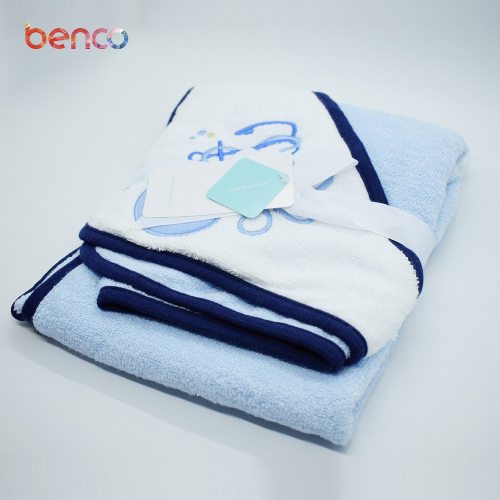 BENCO Handuk Bayi Square Hoodie Towel Bath Ocean