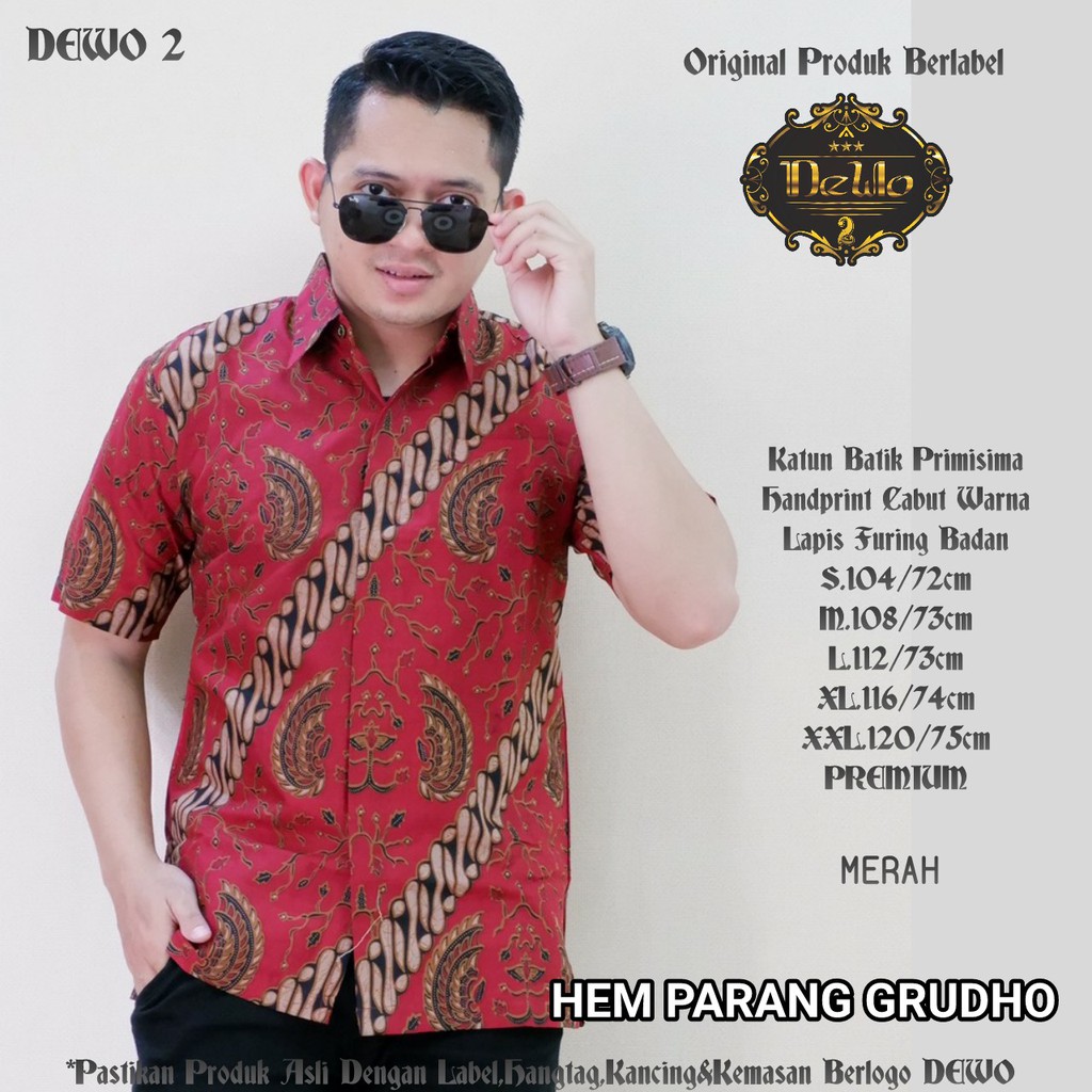 PARANG GURDHO MERAH DEWO BATIKSOLOAMANAH KEMEJA BAJU BATIK PRIA SOLO LENGAN PENDEK PANJANG LAPIS FURING ATASAN BATIK PREMIUM MODERN KATUN HALUS DEWARUCI MODHANG 2 BIMASENA ABINAWA DEWARI ADYATAMA GARDHANA WIWASATA KOPI HITAM ADIKARA RAGNALA GARUDHAYASA