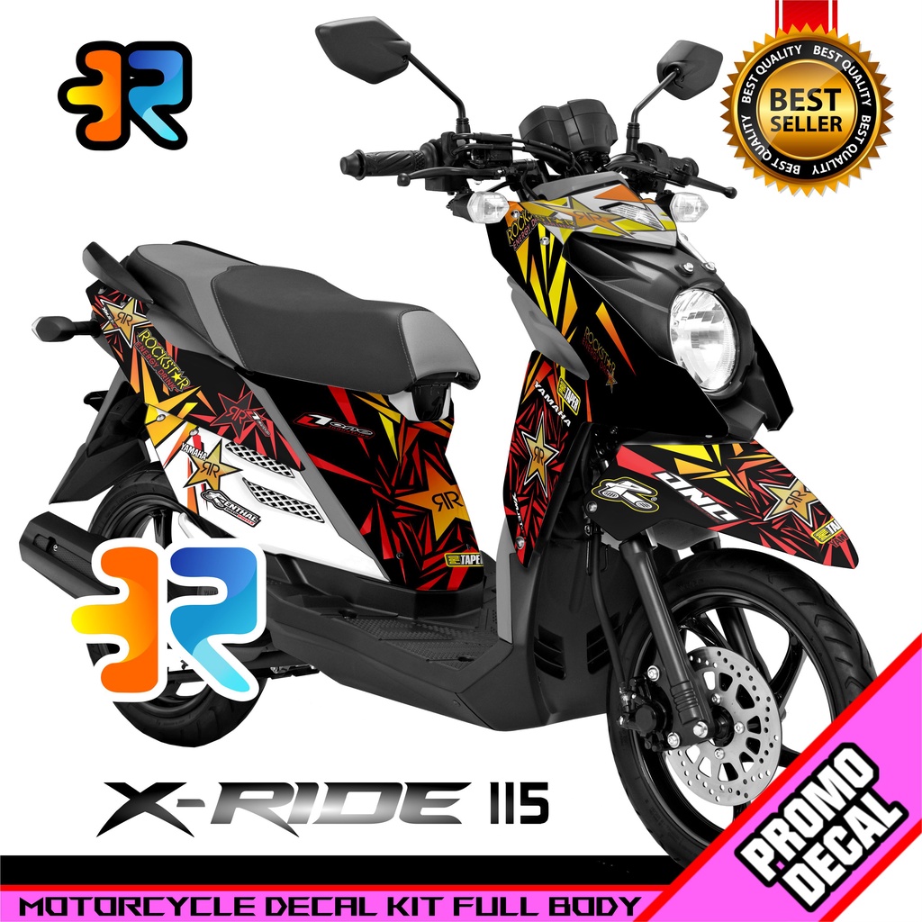 Decal Motor XRide 115 Desain Rockstar Energy Sticker Decal X-Ride 115 Full Body