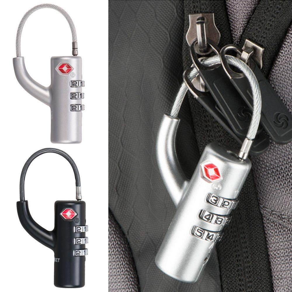 Suyo TSA Customs Lock Waterproof Portable Cable Luggage Lock Kunci Kombinasi