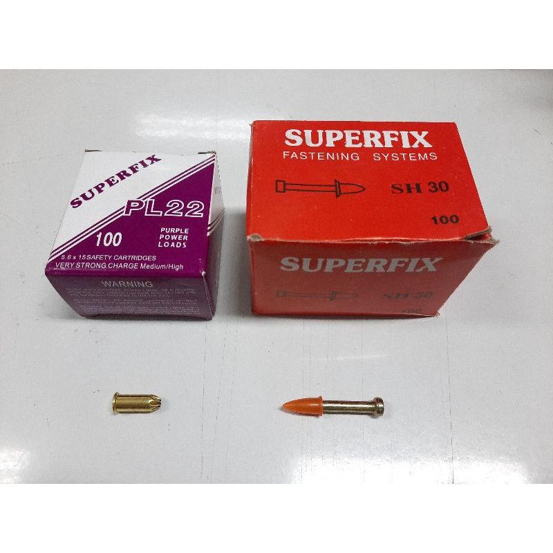 

PAKU+MISIEU ISI 100 PC PER BOX SUPERFIX 3CM PAKU TEMBAK MISEU ORIGINAL