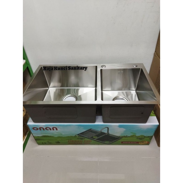 Paket Lengkap Kitchen Sink 8245 Stainless SUS 304/Bak Cuci Piring Onan/Golden Hand/Bolzano/Inobe