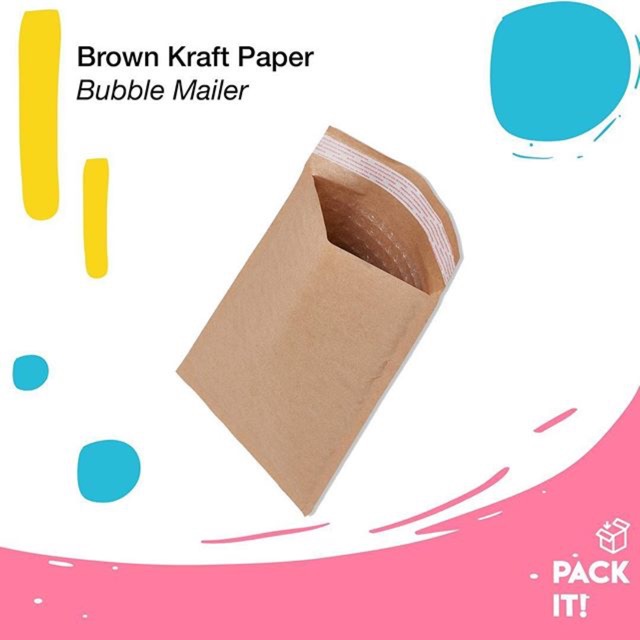 

Brown Kraft Bubble Mailer/ Envelope 13x20 CM / 15x25 CM / 21x35 CM / Amplop seal dan bubble wrap