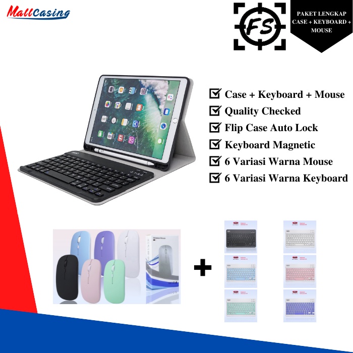 Casing Huawei Matepad 10.4/ Honor V6 | Matepad T10S | Matepad SE 10.4 Sarung Keyboard Bluetooth Book Case