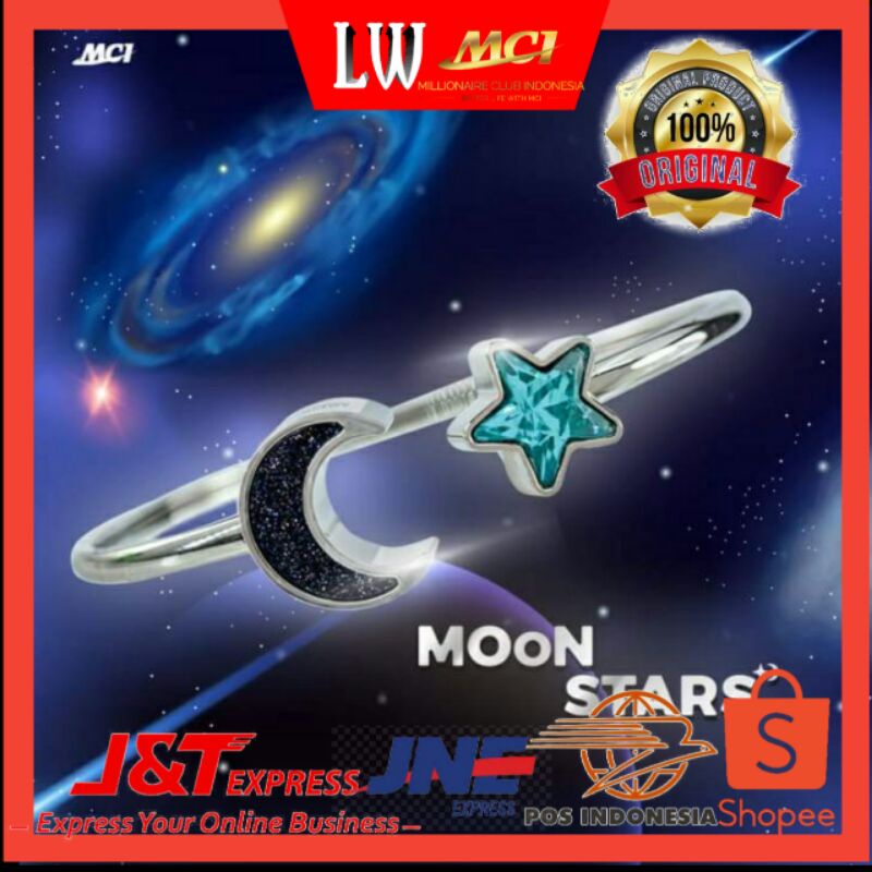 GELANG KESEHATAN MCI MILLIONAIRE MOON AND STARS BRACELET DESIGN BY NAGITA SLAVINA LW MCI