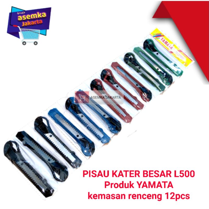 Pisau cutter Besar Termurah L500 kater YAMATA Grosir (12pcs)