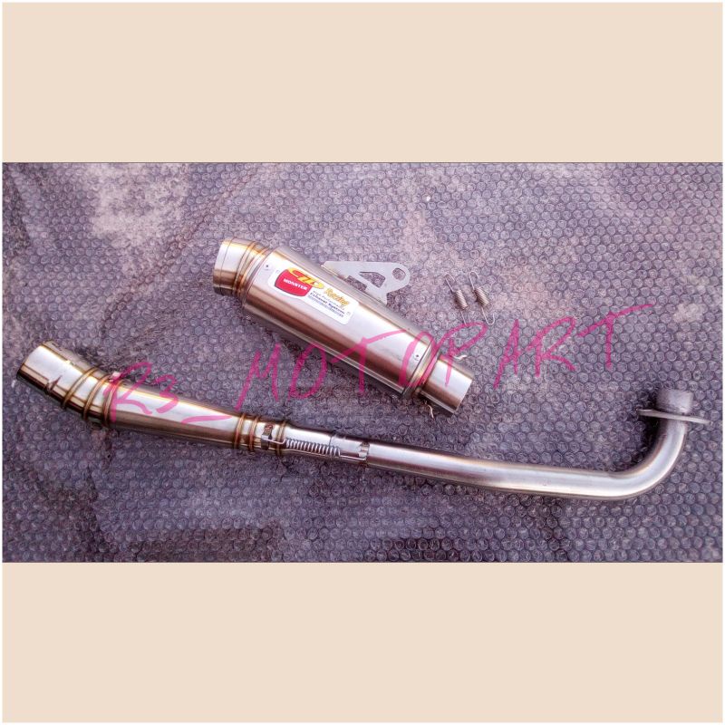 Knalpot Racing Emblem CLD Kirana/Karisma/Supra X 125 Old/New Fi/Blade/Absolute Revo